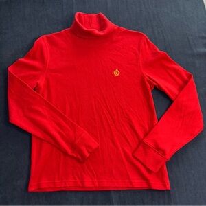 Ralph Lauren Scarlet Turtleneck with Crest Vintage NWT